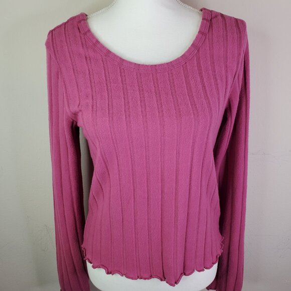Freshman Forever Juniors Violet Pink Ribbed Top XL - Picture 4 of 10